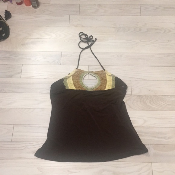 NWT! RAMPAGE HEART MOON STAR Crochet Halter Top - Picture 6 of 7